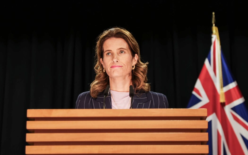 Finance Minister Nicola Willis says markets have reacted positively to the ceasefire news, with crude oil prices falling and global equities up, at a press conference on 8 April 2026.